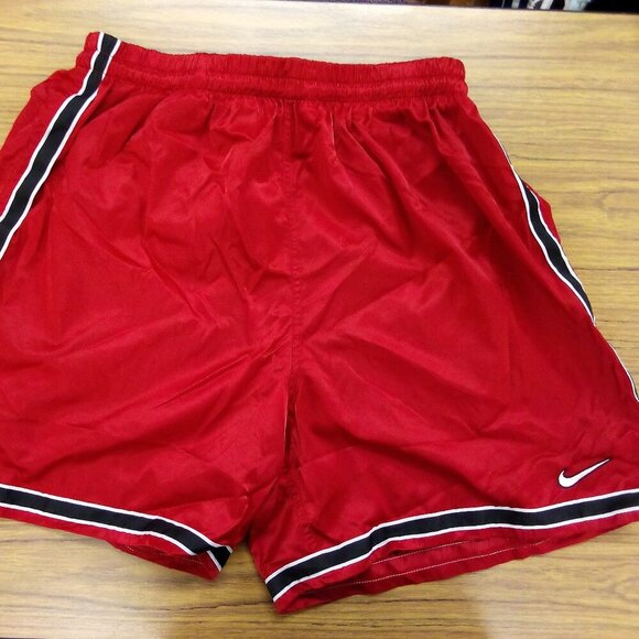 Vintage Y2K Nike Striped Satin Wind Shorts Trainers - Picture 1 of 5